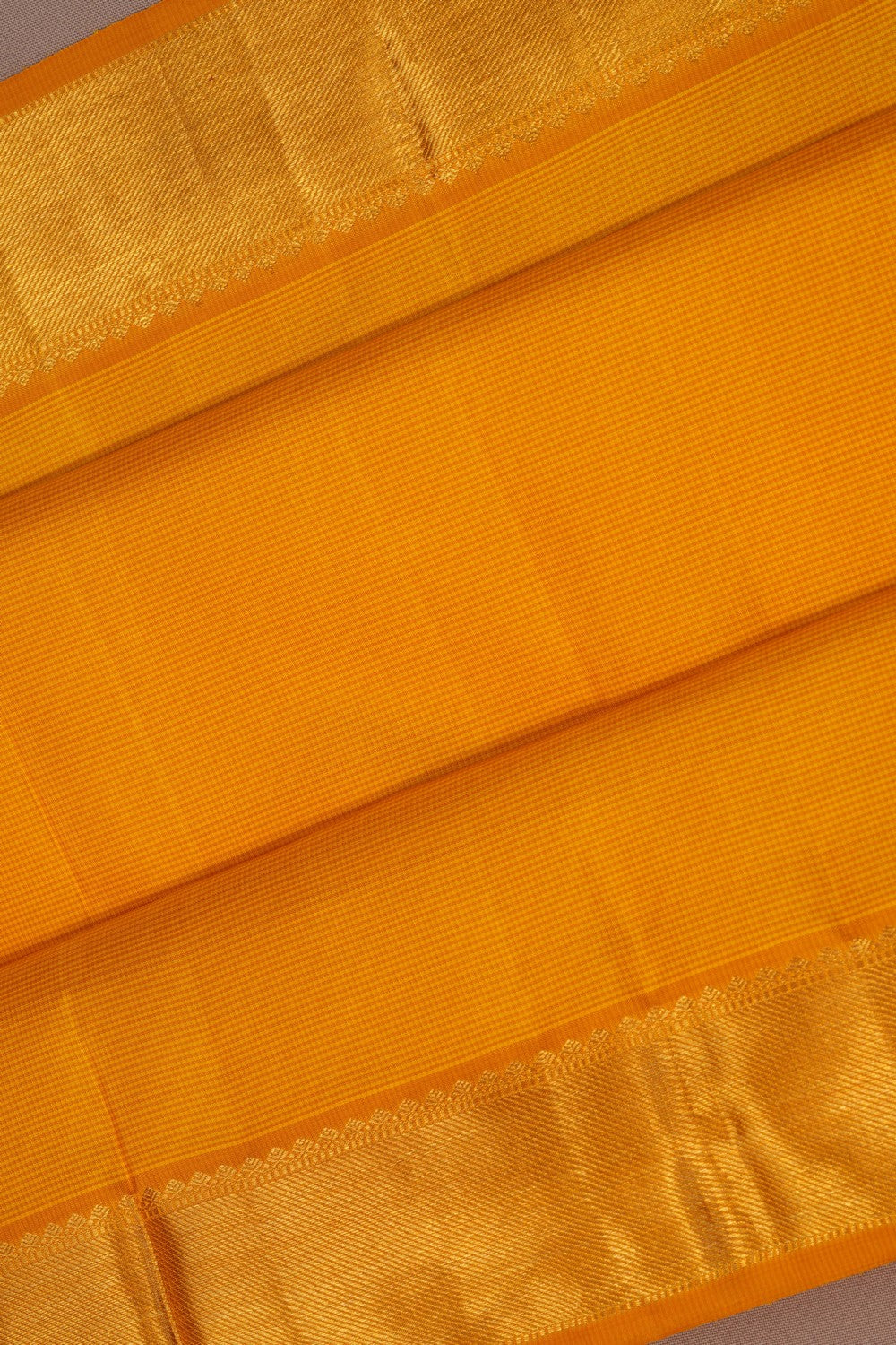 Image of Arani Silk Kattam Yellow Saree